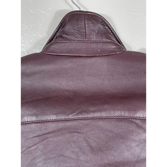 ALLSAINTS BALFERN LEATHER BIKER JACKET DEEP BERRY SIZE 8.US/12.UK/40.EU $569 - Picture 12 of 15